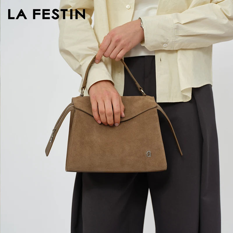 Genuine Leather Shoulder and Crossbody Tote