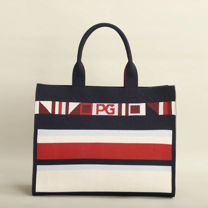 Colorful Striped Mesh Casual Tote Shoulder Bag