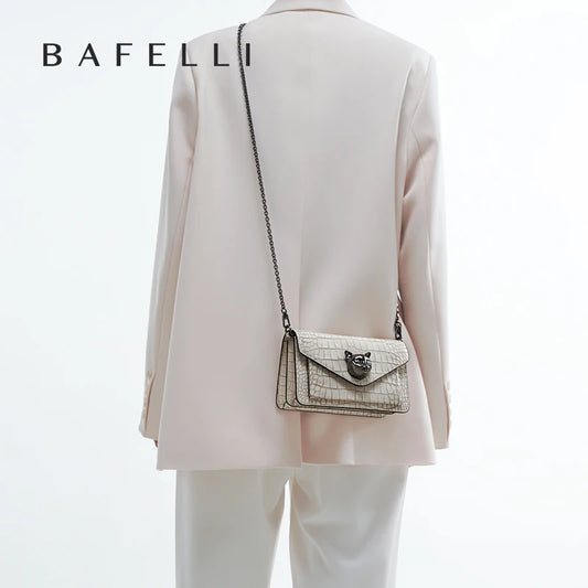 Genuine Leather Clutch and Crossbody Bag – Flap Lock Design