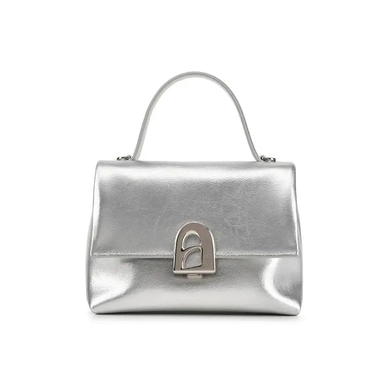 Split Leather Compact Square Tote