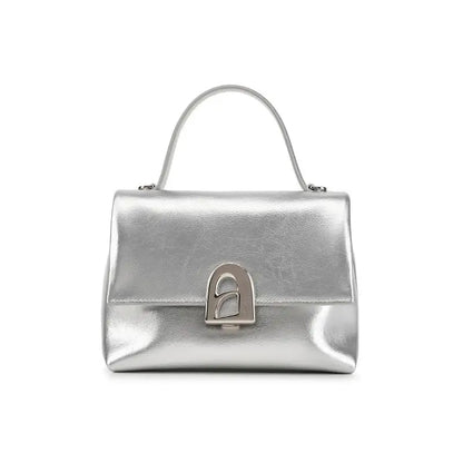 Split Leather Compact Square Tote