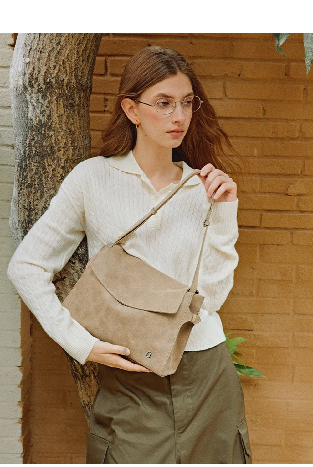 Genuine Leather Structured Tote Bag