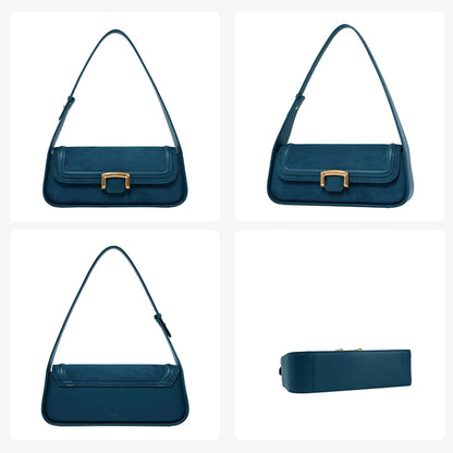 Split Leather Firm Shoulder Bag