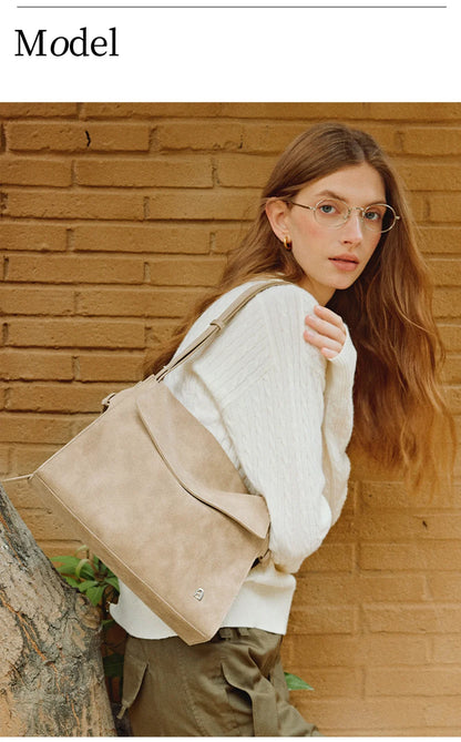 Genuine Leather Structured Tote Bag