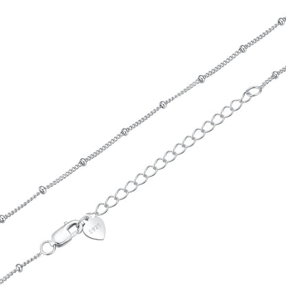 Sterling Silver Adjustable Chain Necklace – Lobster Clasp