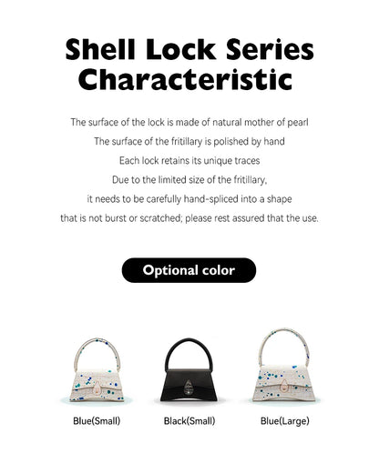 Genuine Leather Half Moon Shoulder Bag – Floral Lock Design