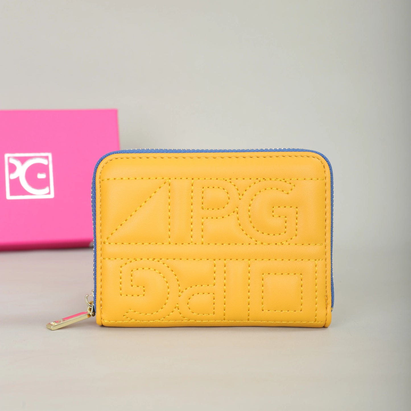 Elegant Letter Embroidery Zipper Wallet – Compact and Stylish