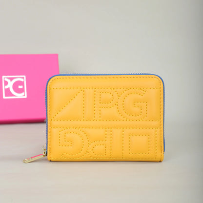 Elegant Letter Embroidery Zipper Wallet – Compact and Stylish