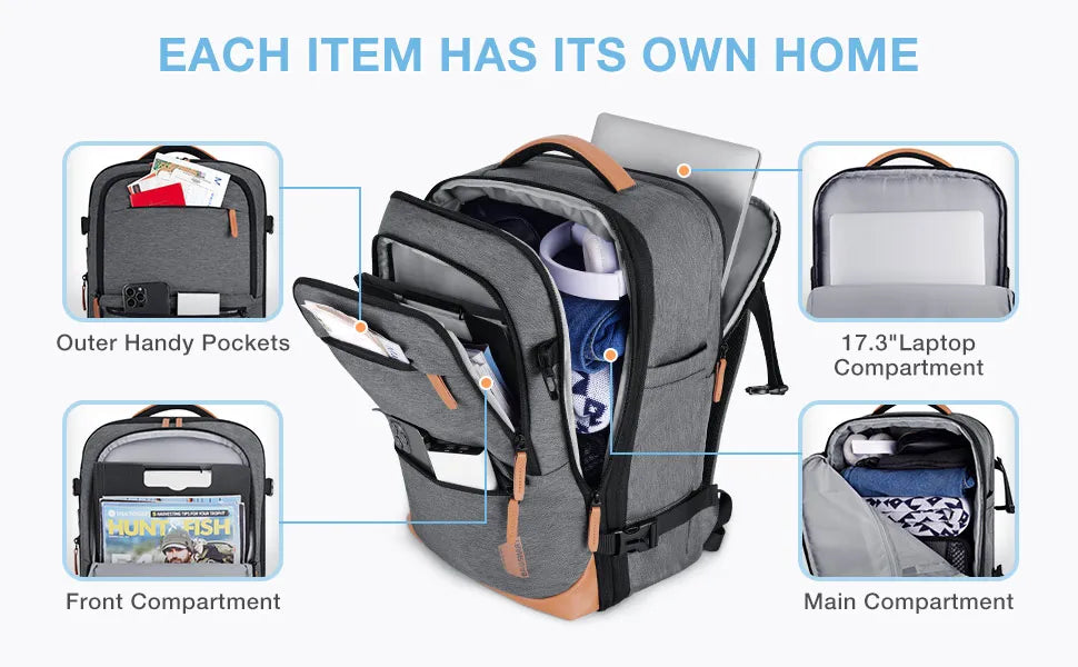 PVC Softback Laptop Backpack with Expandable Capacity