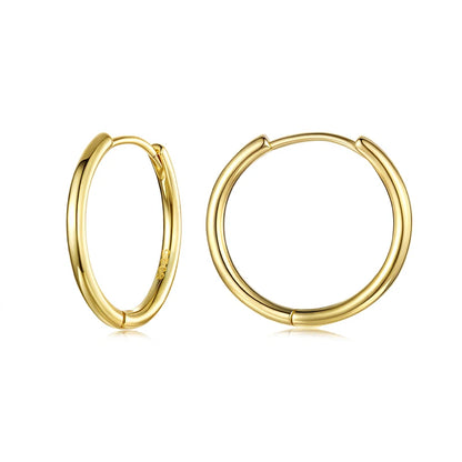 Minimalist Hoop Earrings – 925 Sterling Silver for Multiple Piercings
