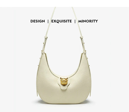 Patchwork Genuine Leather Hobo Shoulder and Crossbody Bag