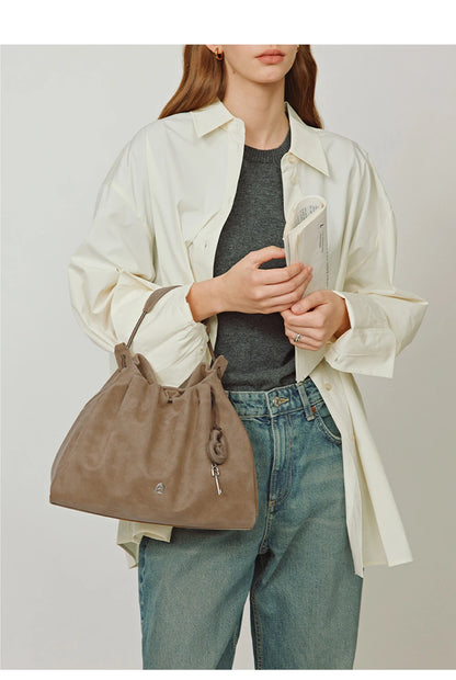 Genuine Leather Shoulder and Crossbody Tote
