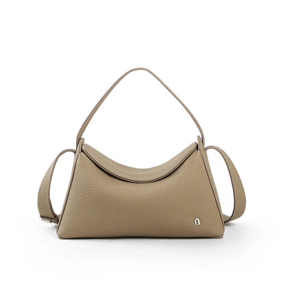 Soft Genuine Leather Mini Tote Crossbody