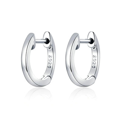 Star Hoop Earrings – Sterling Silver with Oxidized Finish