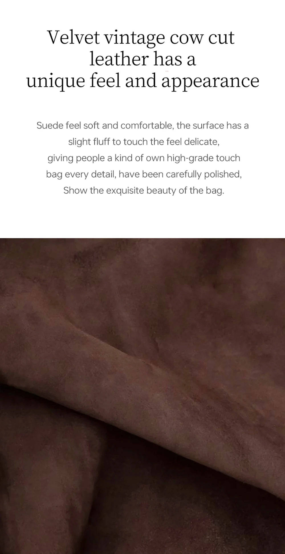 Split Leather Boston Handbag