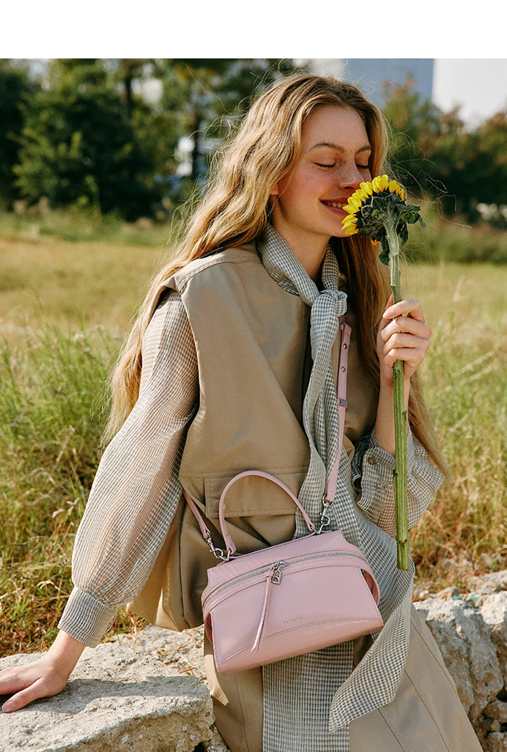 Green Split Leather Shoulder and Crossbody Bag