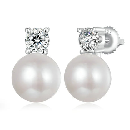 D-Color Moissanite Stud Earrings – 925 Sterling Silver