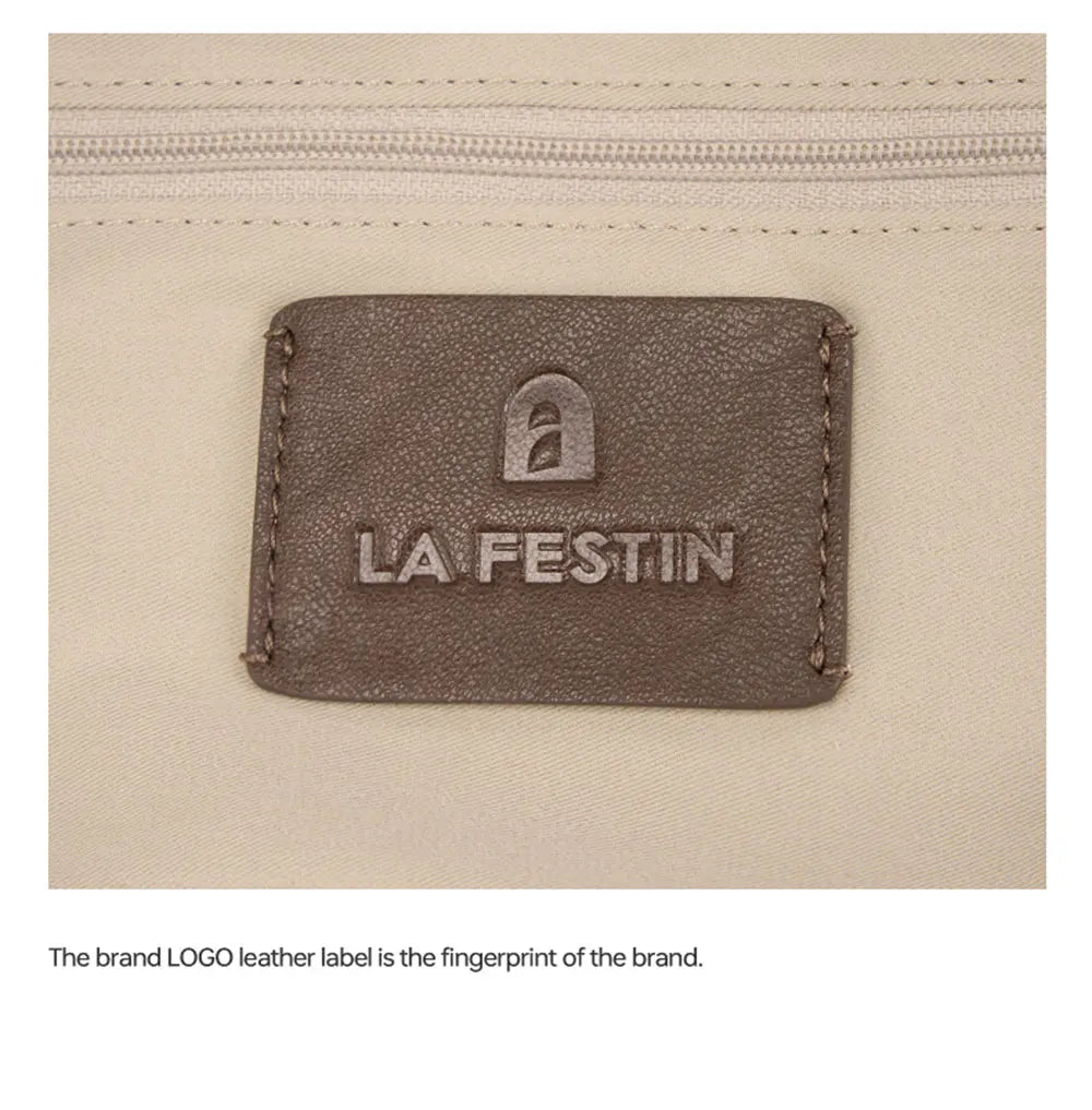 Genuine Leather Curved Tote Bag