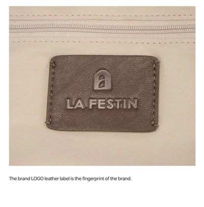 Genuine Leather Curved Tote Bag