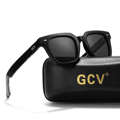 Rectangle Acetate Polarized Vacation Sunglasses