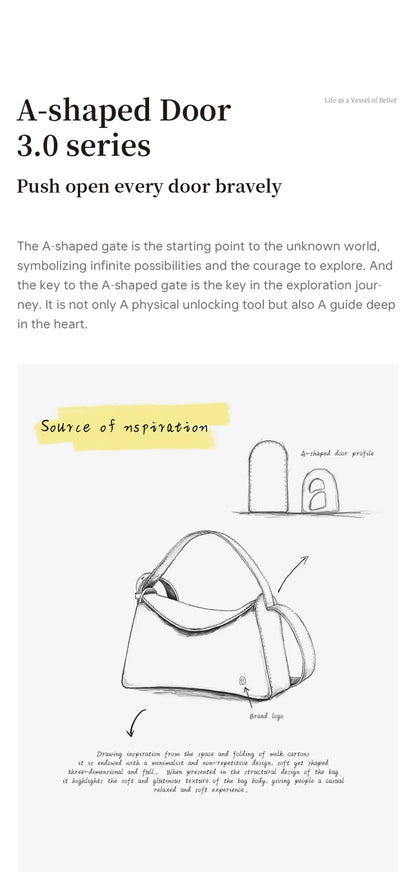 Soft Genuine Leather Mini Tote Crossbody