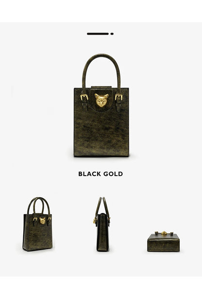 Elegant Genuine Leather Mini Crossbody and Tote Bag