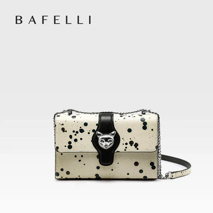 Genuine Leather Shoulder and Crossbody Bag – Dot Flap Design