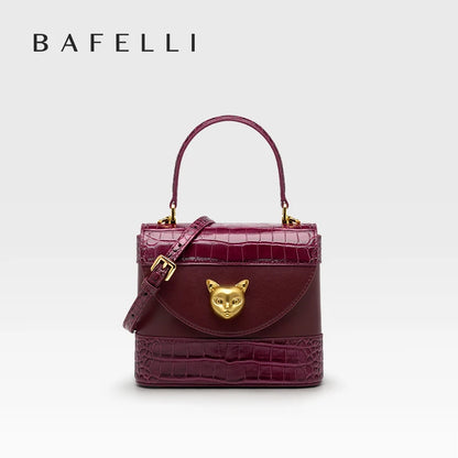 Genuine Leather Bucket Bag – Animal Print Style