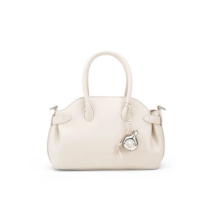 Split Leather Mini Bowling Tote