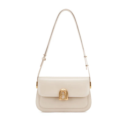 Split Leather Square Shoulder and Crossbody Bag