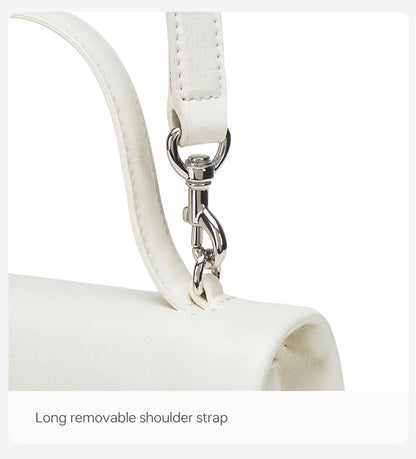 Split Leather Compact Square Tote