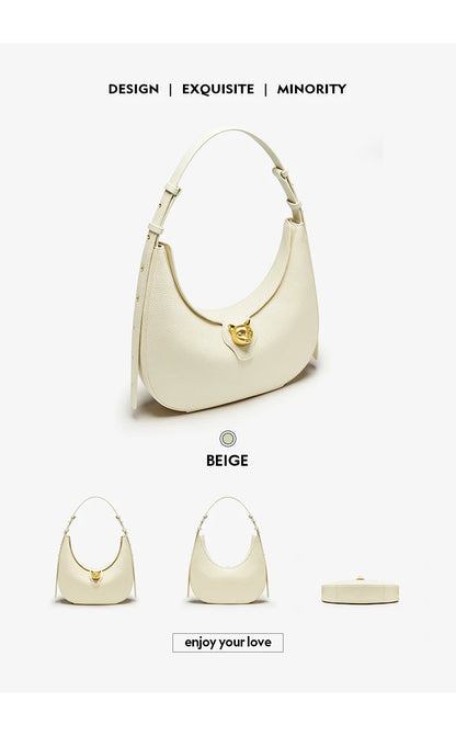 Patchwork Genuine Leather Hobo Shoulder and Crossbody Bag