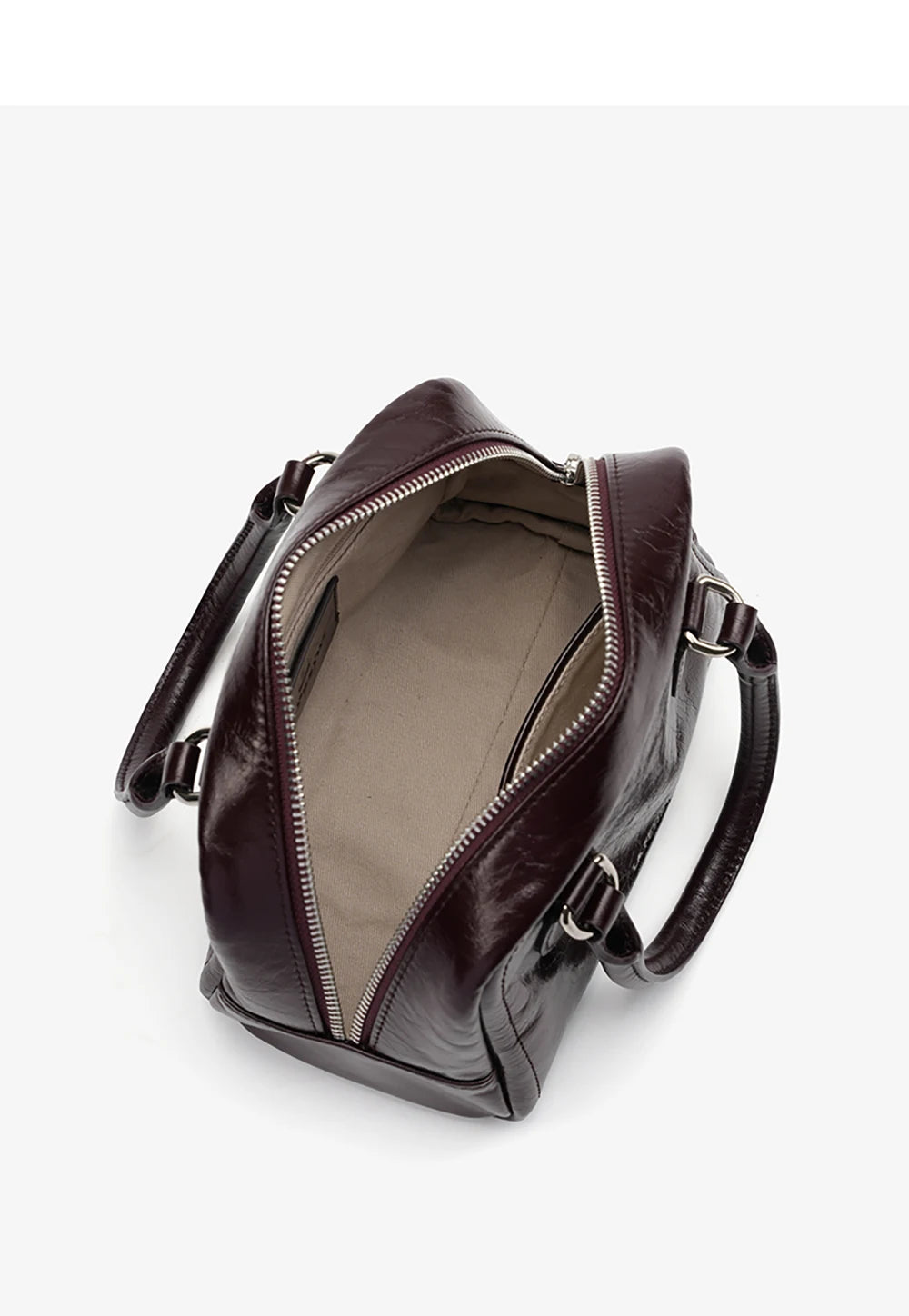 Genuine Leather Boston Shoulder Bag