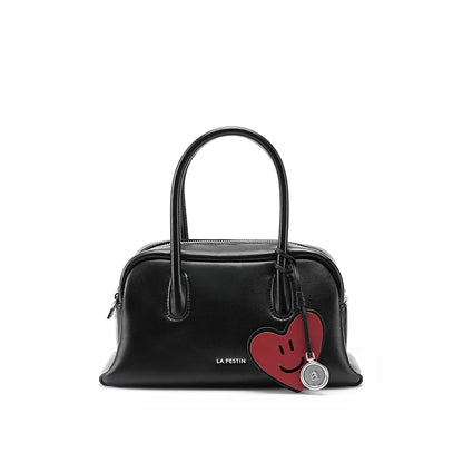 Soft Split Leather Small Tote Shoulder Bag