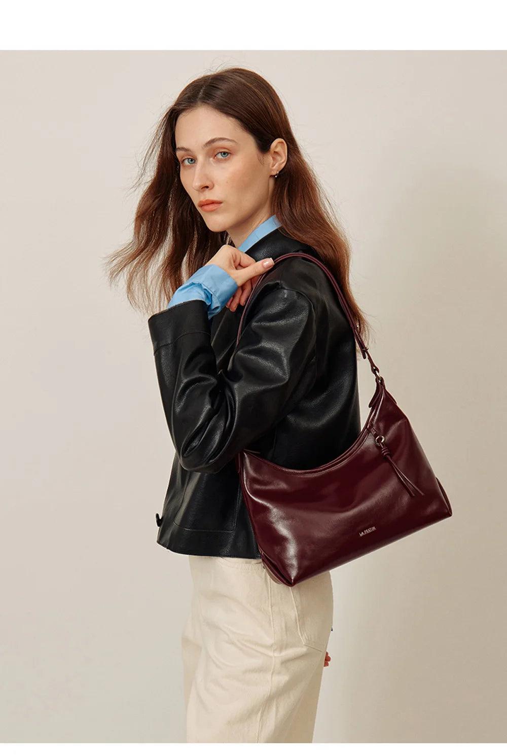 Soft Genuine Leather Shoulder Crossbody Tote