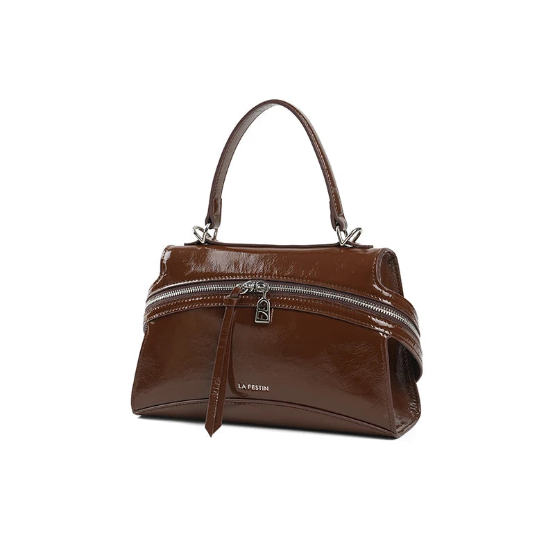 Green Split Leather Shoulder and Crossbody Bag