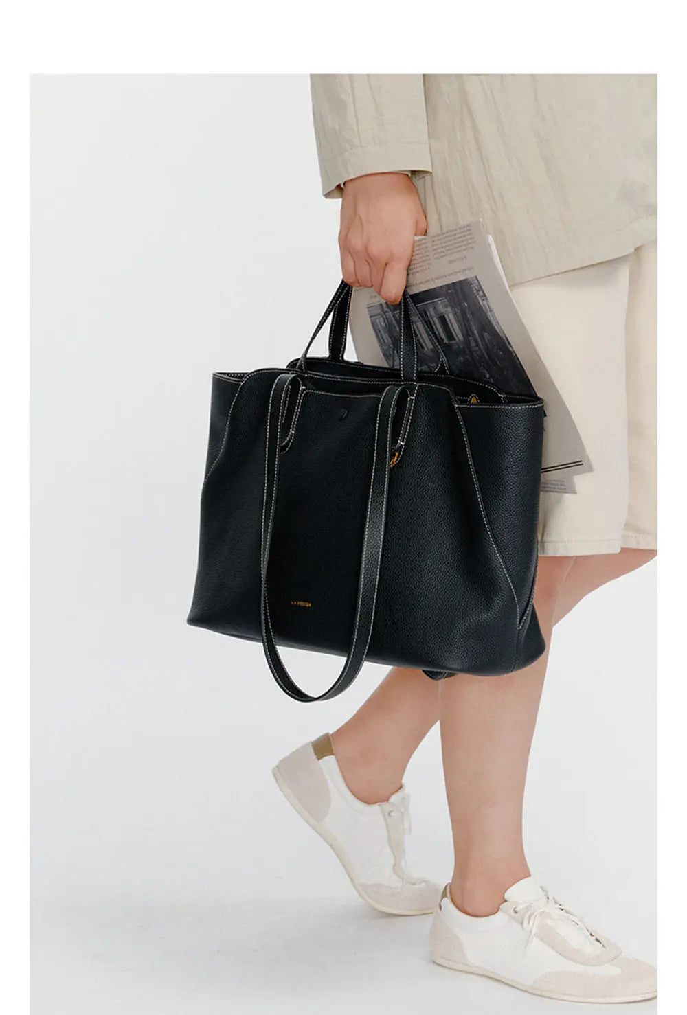 Genuine Leather Tote Shoulder Bag