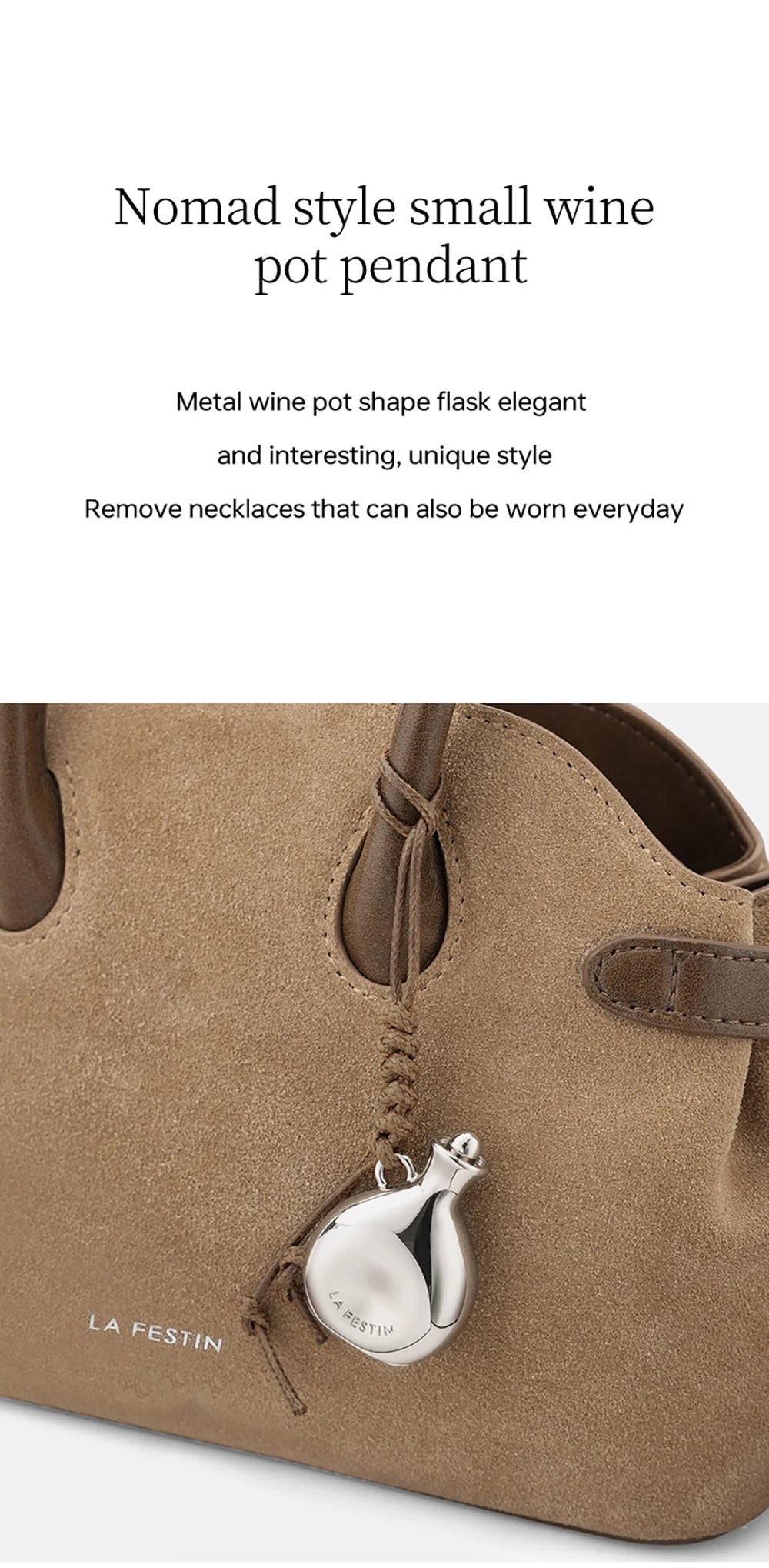 Split Leather Mini Bowling Tote