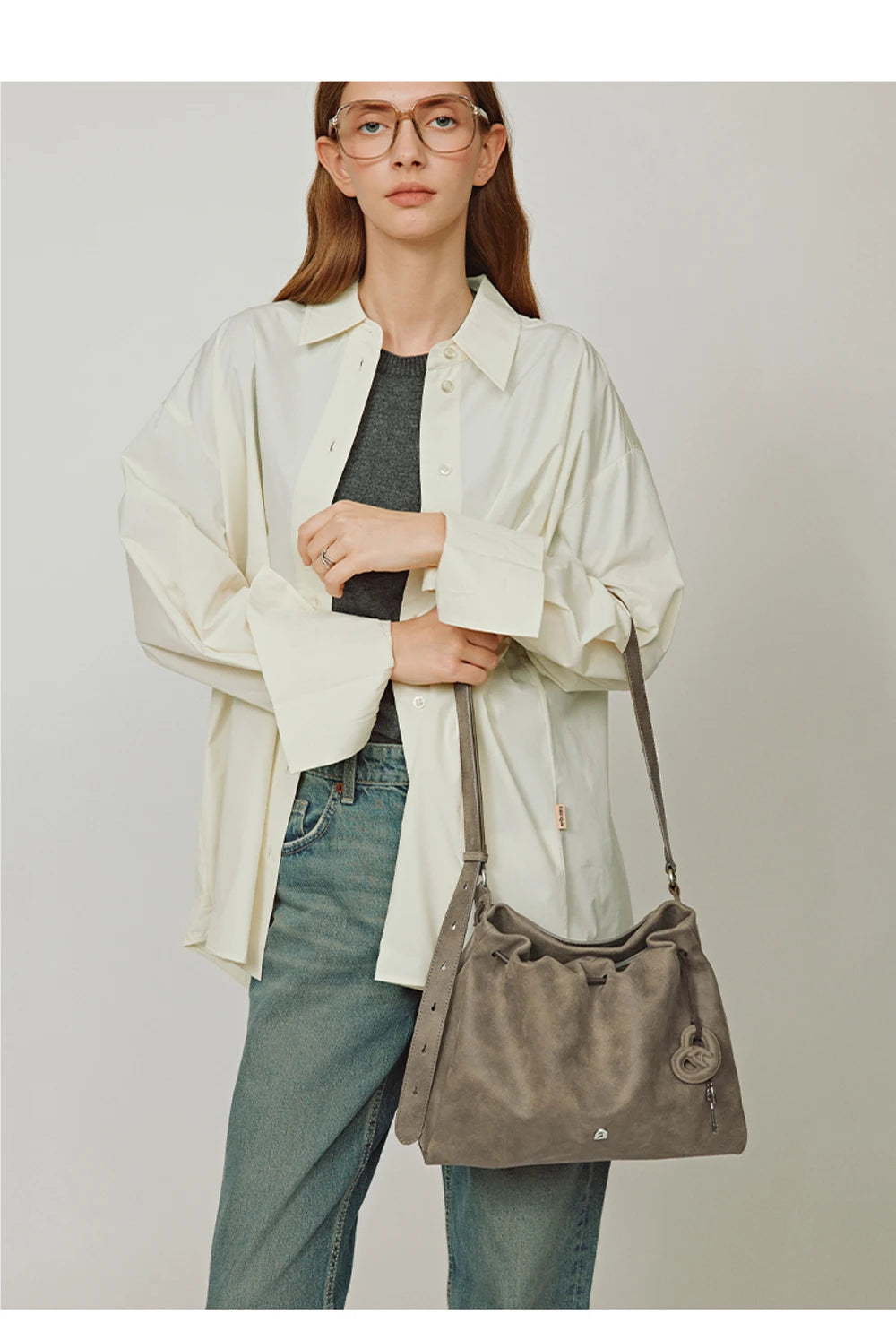 Genuine Leather Shoulder and Crossbody Tote