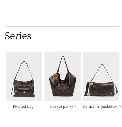 Split Leather Soft Shoulder and Crossbody Bag