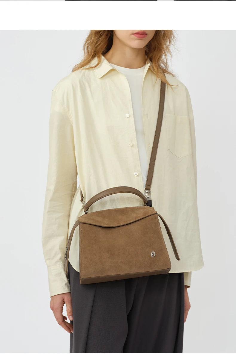 Genuine Leather Shoulder and Crossbody Tote