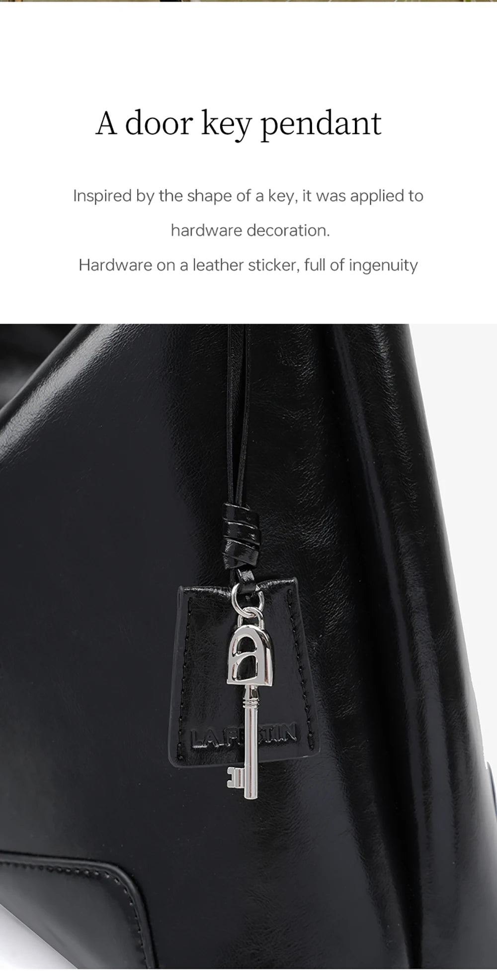 Split Leather Shoulder and Crossbody Tote Bag