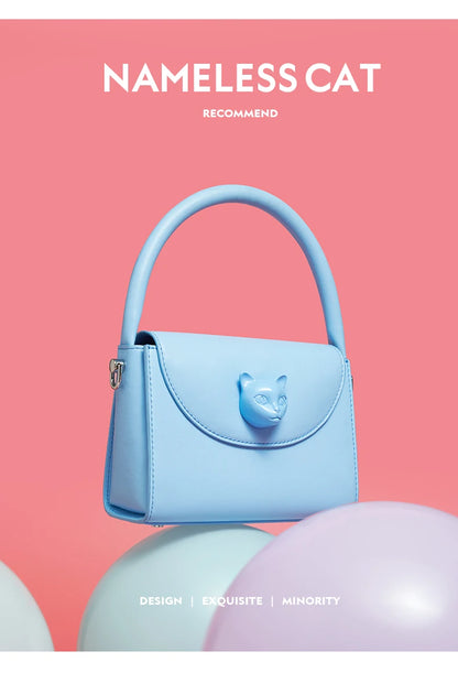 Genuine Leather Doctor-Style Mini Handbag with Flap