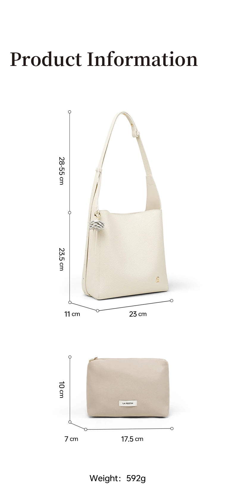 Soft Genuine Leather Bucket Bag