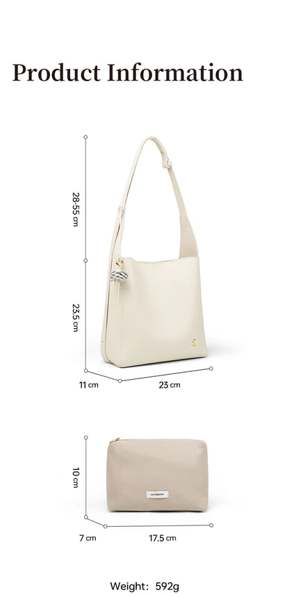 Soft Genuine Leather Bucket Bag
