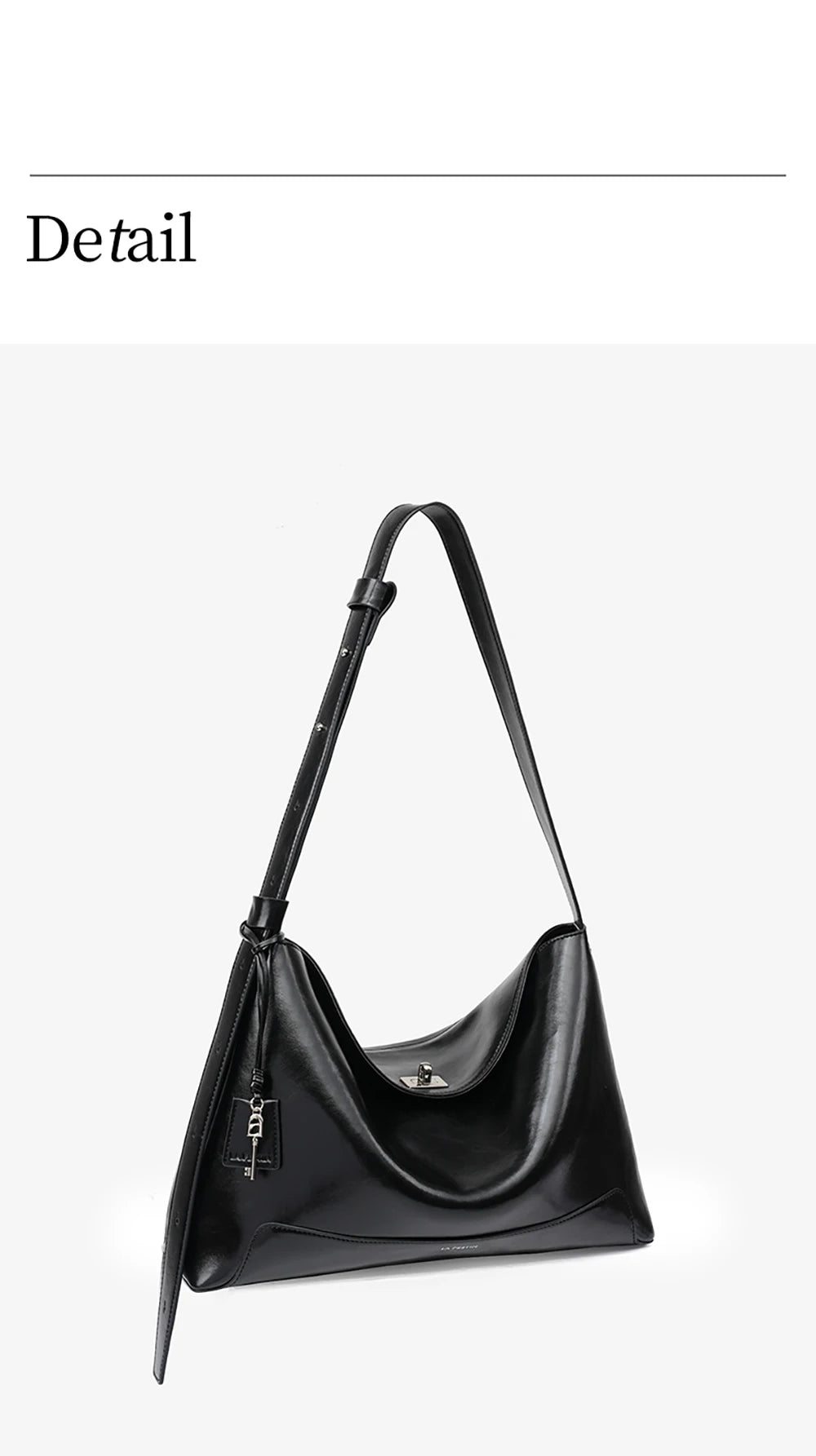 Split Leather Shoulder and Crossbody Tote Bag