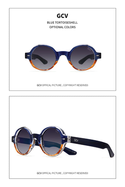 Circular Acetate Sunglasses – Polarized Mirror UV400