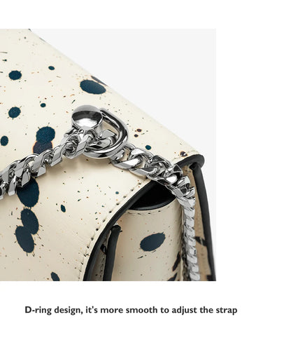 Genuine Leather Shoulder and Crossbody Bag – Dot Flap Design