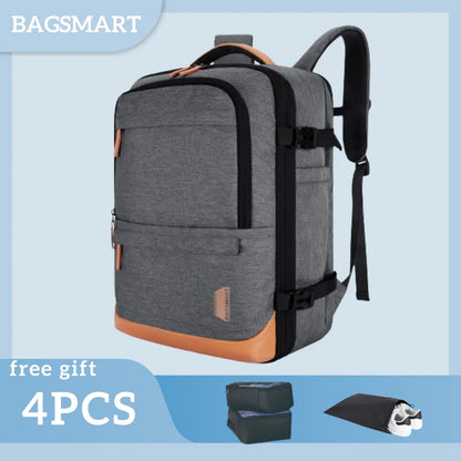PVC Softback Laptop Backpack with Expandable Capacity
