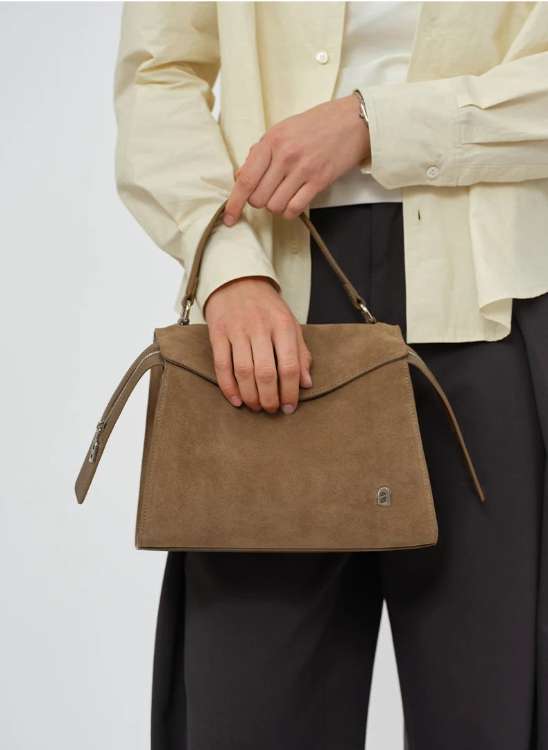 Genuine Leather Shoulder and Crossbody Tote